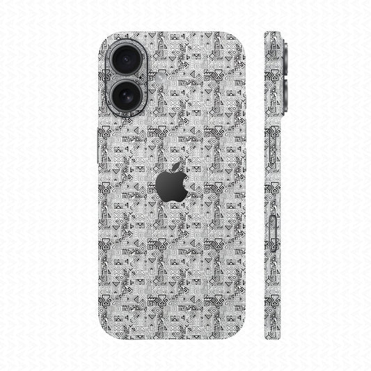 Dán Skin IPhone 17 Series Vân Nổi Pattern AZ 02 Trắng | UVPT34