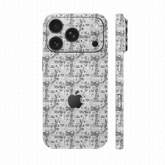 Dán Skin IPhone 17 Series Vân Nổi Pattern AZ 02 Trắng | UVPT34