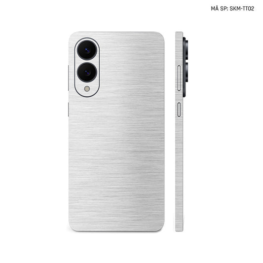 Dán Skin Samsung Galaxy S25 Series Vân Xước Titan Bạc | SKM-TT02