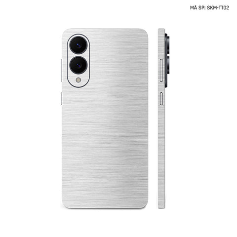 Dán Skin Samsung Galaxy S25 Series Vân Xước Titan Bạc | SKM-TT02