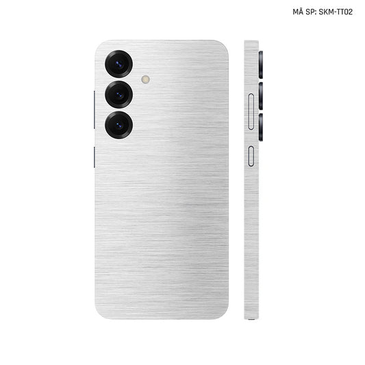 Dán Skin Samsung Galaxy S25 Series Vân Xước Titan Bạc | SKM-TT02