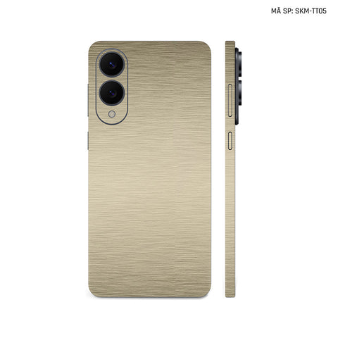 Dán Skin Samsung Galaxy S25 Series Vân Xước Titan Vàng Sampanh | SKM-TT05