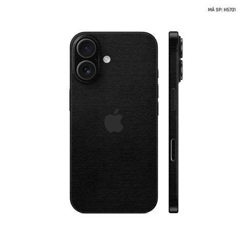 Miếng Dán Da IPhone 16 Series Vân Vải Đen | H5701