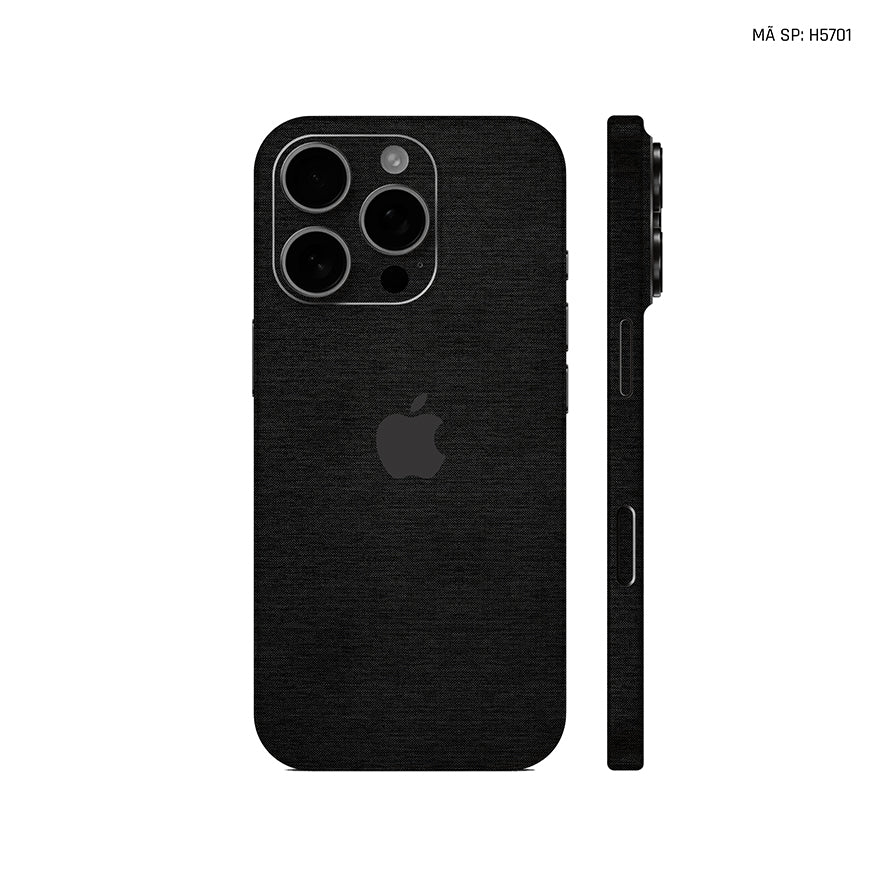 Miếng Dán Da IPhone 16 Series Vân Vải Đen | H5701