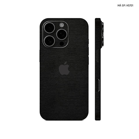 Miếng Dán Da IPhone 16 Series Vân Vải Đen | H5701