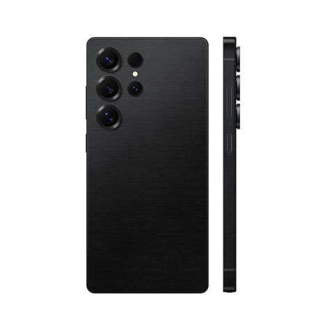 Miếng Dán Da Samsung Galaxy S24 Series Vân Vải Đen