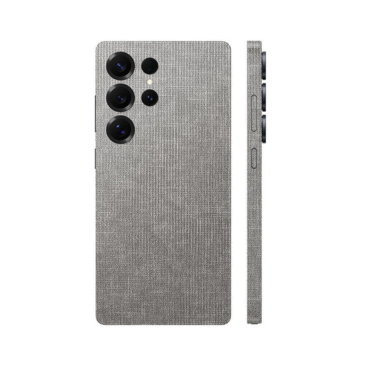 Miếng Dán Da Samsung Galaxy S24 Series Vân Vải Ghi Sáng