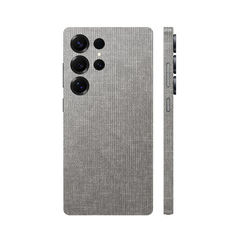 Miếng Dán Da Samsung Galaxy S25 Series Vân Vải Ghi Sáng | H5504