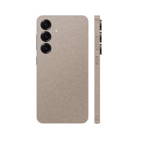 Miếng Dán Da Samsung Galaxy S24 Series Vân Vải Kaki