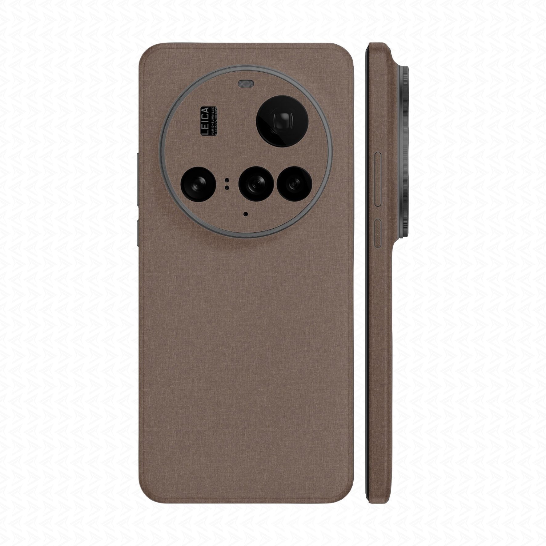 Miếng Dán Da Xiaomi 15 Ultra Vân Vải Nâu