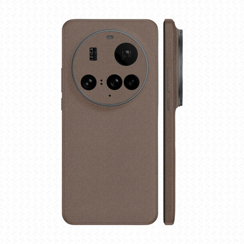 Miếng Dán Da Xiaomi 15 Ultra Vân Vải Nâu