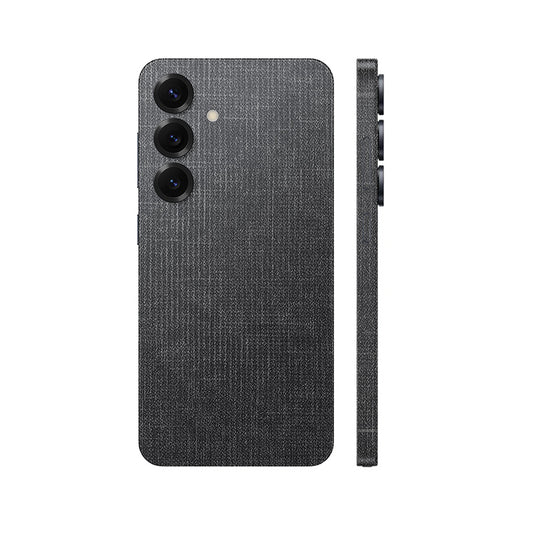 Miếng Dán Da Samsung Galaxy S24 Series Vân Vải Xám