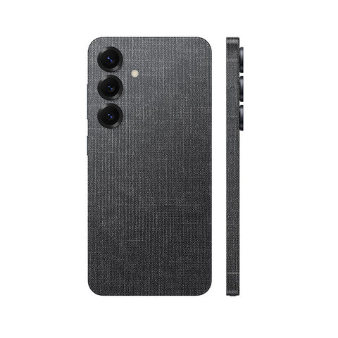 Miếng Dán Da Samsung Galaxy S24 Series Vân Vải Xám