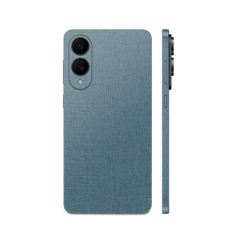 Miếng Dán Da Samsung Galaxy S25 Series Vân Vải Xanh Cổ Vịt | H5706
