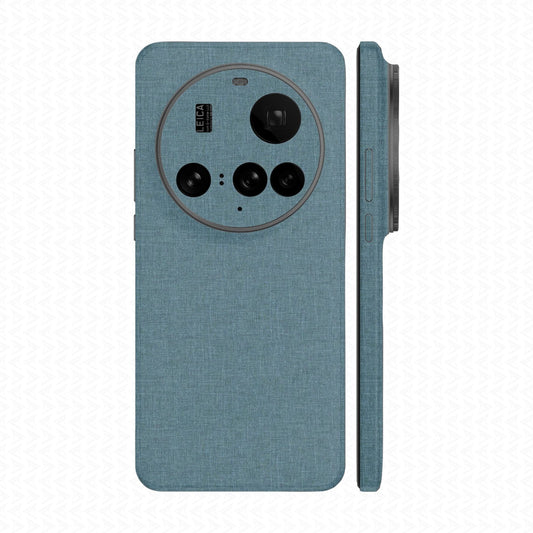 Miếng Dán Da Xiaomi 15 Ultra Vân Vải Xanh Cổ Vịt
