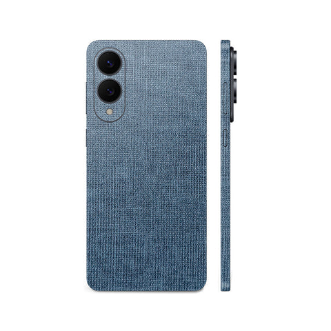 Miếng Dán Da Samsung Galaxy S25 Series Vân Vải Xanh Navy | H5503