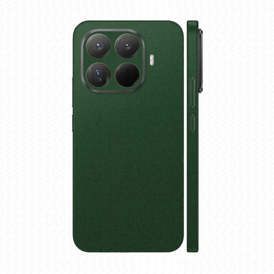 Miếng Dán Da Xiaomi 15 Series Vân Vải Xanh Rêu