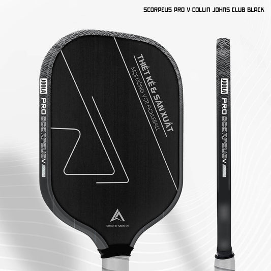 Dán Skin Viền Vợt Pickleball Scorpeus Pro V Collin Johns Club Black