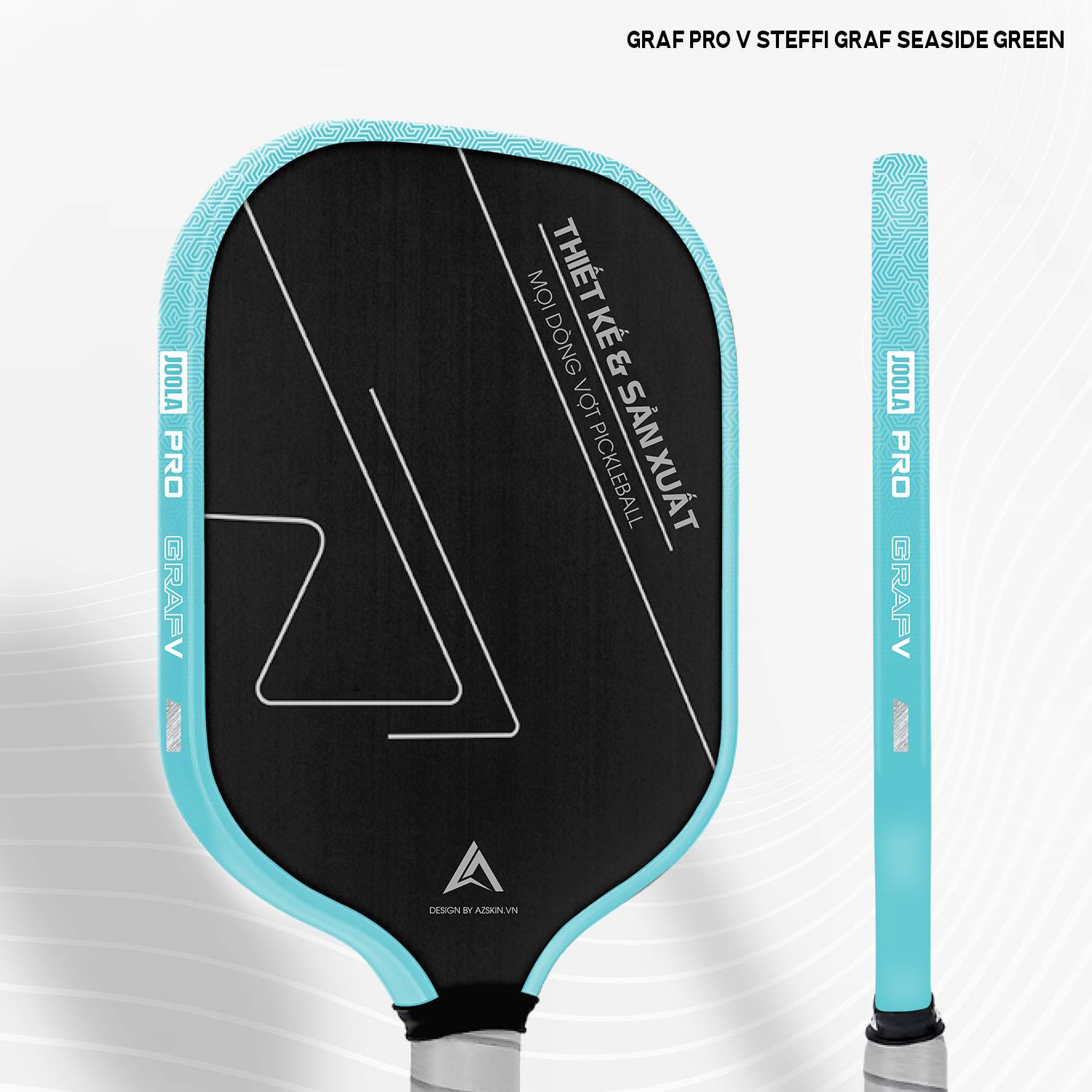 Dán Skin Viền Vợt Pickleball Graf Pro V Steffi Graf Seaside Green