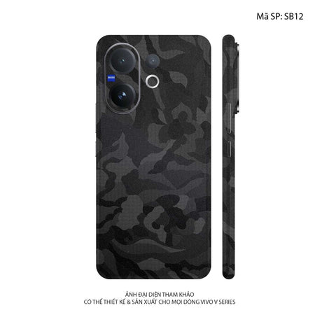 Dán Skin Vivo V60 Series Vân Camo Đen | SB12