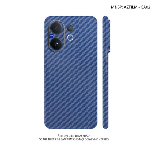Dán Skin Vivo V60 Series Vân Carbon Xanh | AZFIM-CA02