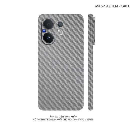 Dán Skin Vivo V60 Series Vân Carbon Xám | AZFIM-CA03