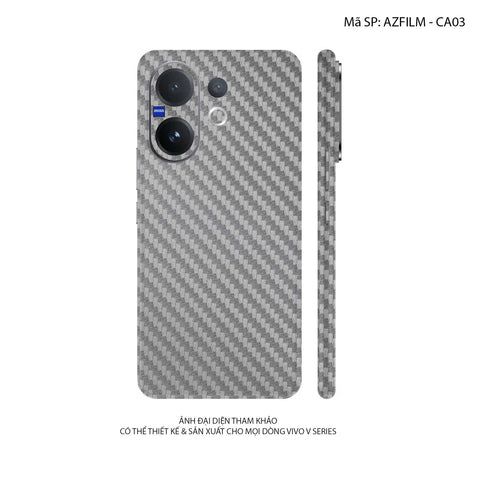 Dán Skin Vivo V60 Series Vân Carbon Xám | AZFIM-CA03