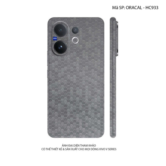 Dán Skin Vivo V60 Series Vân Tổ Ong Xám | ORACAL-HC933