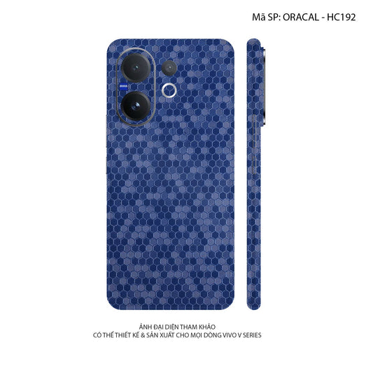Dán Skin Vivo V60 Series Vân Tổ Ong Xanh | ORACAL-HC192