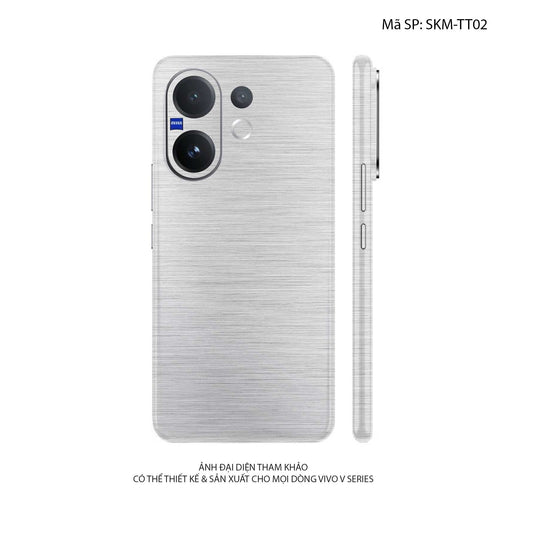 Dán Skin Vivo V60 Series Vân Xước Titan Bạc | SKM-TT02