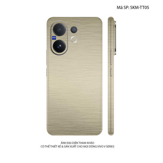 Dán Skin Vivo V60 Series Vân Xước Titan Vàng Sampanh | SKM-TT05