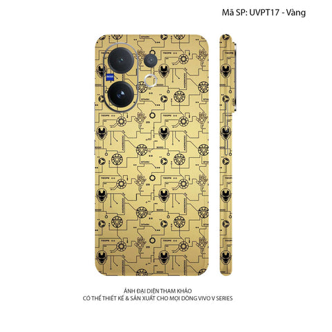 Dán Skin Vivo V60 Series Vân Nổi Iron Man | UVPT17