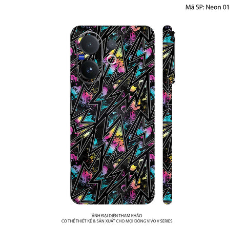 Dán Skin Vivo V60 Series Vân Nổi Neon | UVPT19