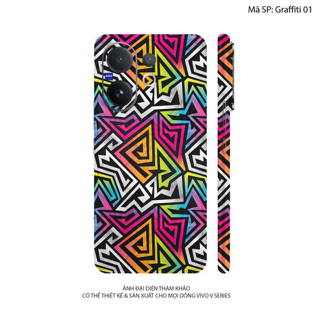 Dán Skin Vivo V60 Series Vân Nổi Graffiti | UVPT20