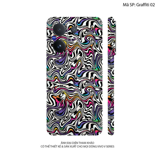 Dán Skin Vivo V60 Series Vân Nổi Graffiti | UVPT20