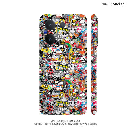 Dán Skin Vivo V60 Series Vân Nổi Sticker | UVPT22