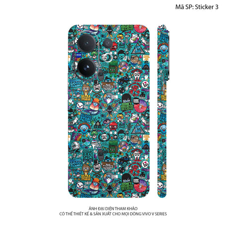 Dán Skin Vivo V60 Series Vân Nổi Sticker | UVPT22