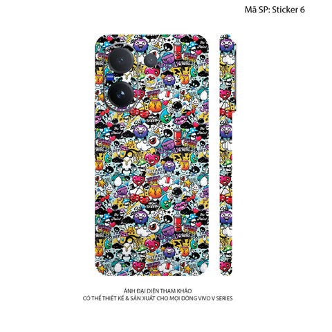 Dán Skin Vivo V60 Series Vân Nổi Sticker | UVPT22