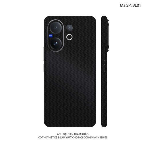 Dán Skin Vivo V60 Series Vân Nổi Pattern Black | UVPT28
