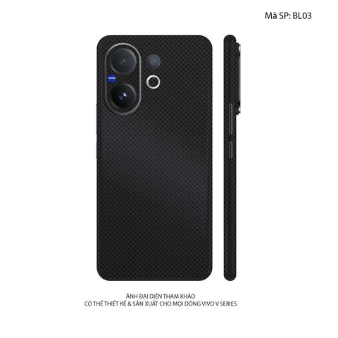 Dán Skin Vivo V60 Series Vân Nổi Pattern Black | UVPT28