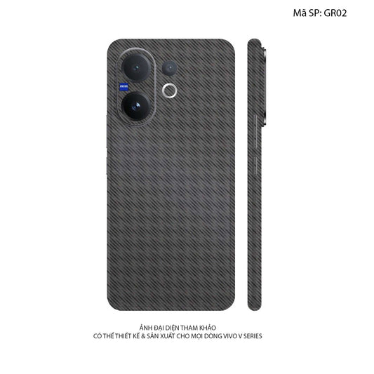 Dán Skin Vivo V60 Series Vân Nổi Pattern Grey | UVPT29