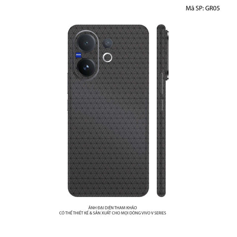 Dán Skin Vivo V60 Series Vân Nổi Pattern Grey | UVPT29