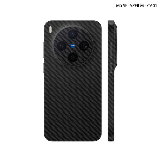 Dán Skin Vivo X300 Series Vân Carbon Đen | AZFIM-CA01