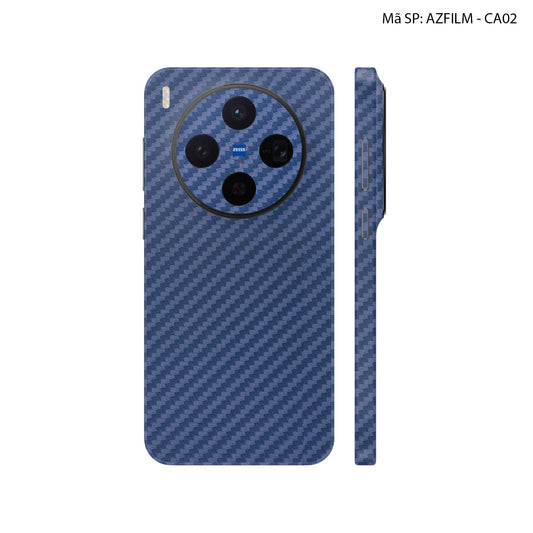 Dán Skin Vivo X300 Series Vân Carbon Xanh | AZFIM-CA02
