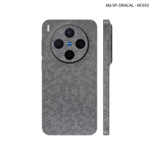 Dán Skin Vivo X300 Series Vân Tổ Ong Xám | ORACAL-HC933