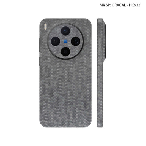 Dán Skin Vivo X300 Series Vân Tổ Ong Xám | ORACAL-HC933