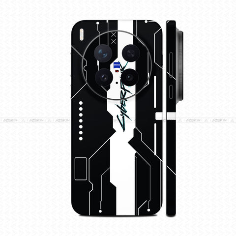 Dán Skin Vivo X300 Series In Hình Cyberpunk Trắng Đen 01