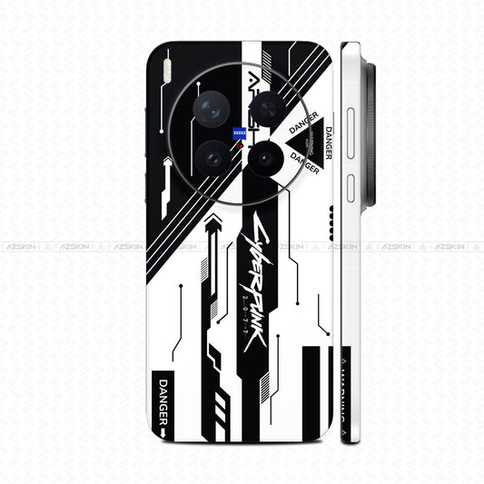 Dán Skin Vivo X300 Series In Hình Cyberpunk Trắng Đen 06