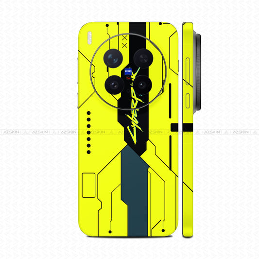 Dán Skin Vivo X300 Series In Hình Cyberpunk Vàng Đen 01