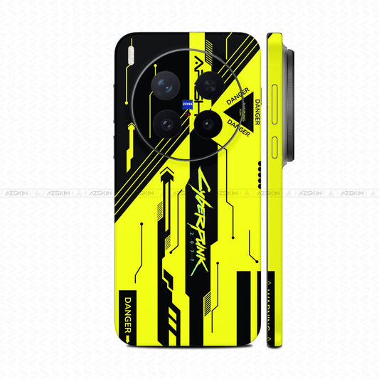 Dán Skin Vivo X300 Series In Hình Cyberpunk Vàng Đen 06